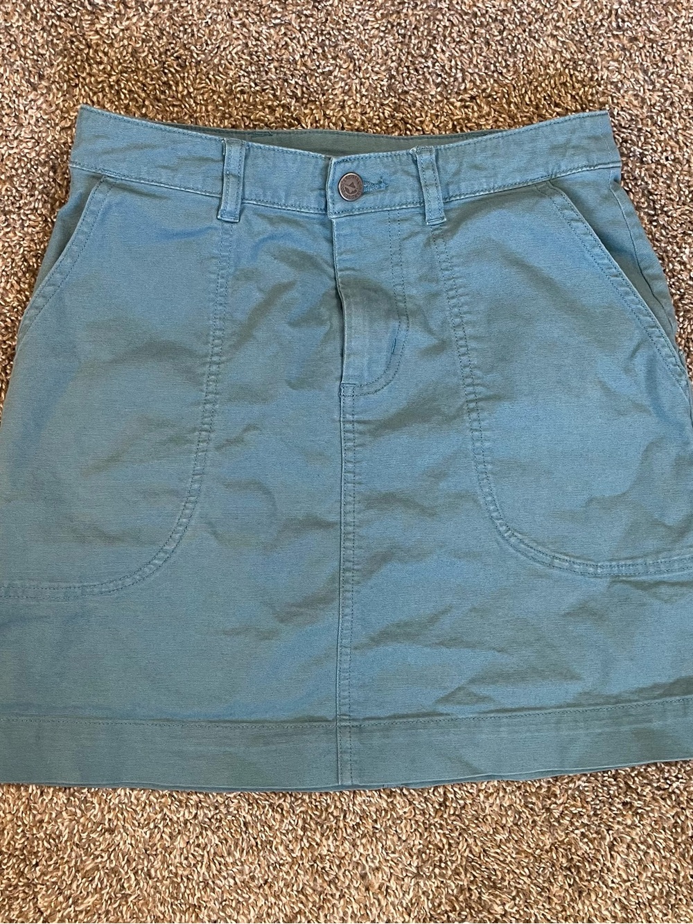 Patagonia Women's Stand Up Skirt Tasmanian Teal Size 4 Organic Cotton